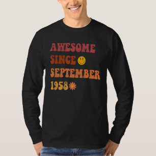 Camiseta Incrível Desde Setembro De 1958 Retro Groovy 64 An