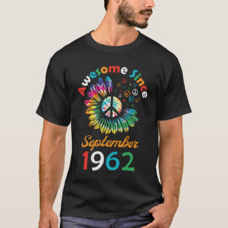 Camiseta Incrível Desde Setembro De 1962 Dizendo Aniversári