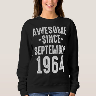 Camiseta Incrível desde setembro de 1964 Pai Mãe 58º Aniver