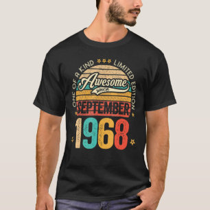 Camiseta Incrível Desde Setembro De 1968 54 Anos 54 Anos