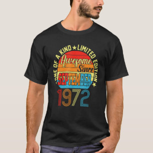 Camiseta Incrível Desde Setembro De 1972 50 Anos 50º Bir