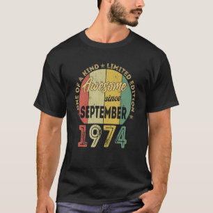Camiseta Incrível Desde Setembro De 1974 48 Anos 48 Bi