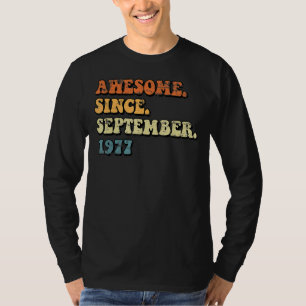 Camiseta Incrível desde setembro de 1977 Retro Groovy 45th