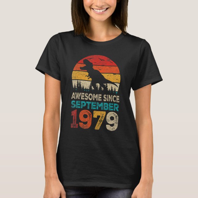 Camiseta Incrível Desde setembro de 1979, 43º Aniversário d (Frente)