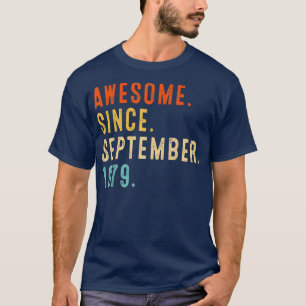 Camiseta Incrível desde setembro de 1979 Vintage 43º Aniver