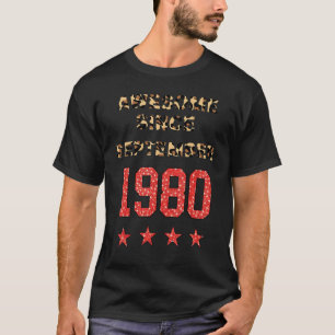 Camiseta Incrível Desde setembro de 1980 Leopard 1980 setem