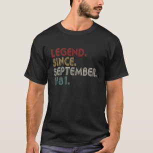 Camiseta Incrível Desde Setembro De 1981 aniversário de 4