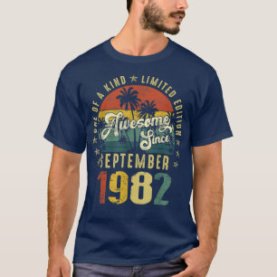Camiseta Incrível Desde Setembro De 1982, 40 Anos De Idade,