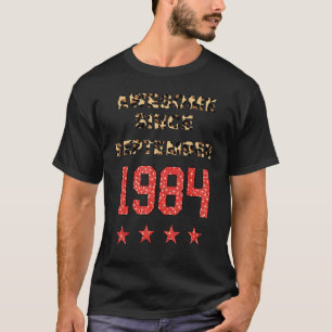 Camiseta Incrível Desde setembro de 1984 Leopard 1984 setem