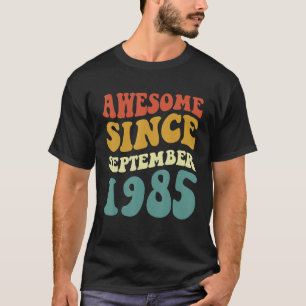 Camiseta Incrível Desde Setembro De 1985 Retro Groovy 37 An