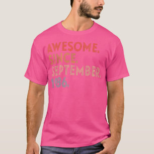 Camiseta Incrível desde setembro de 1986 Vintage 36º aniver