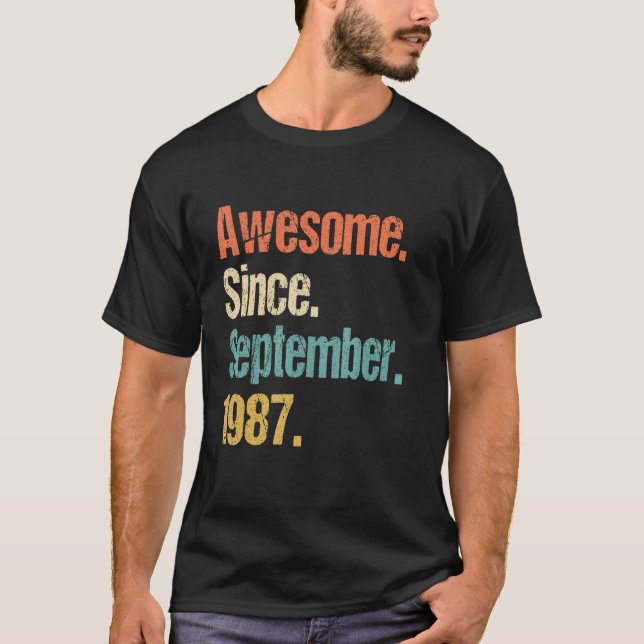 Camiseta Incrível desde setembro de 1987 35º aniversário da (Frente)