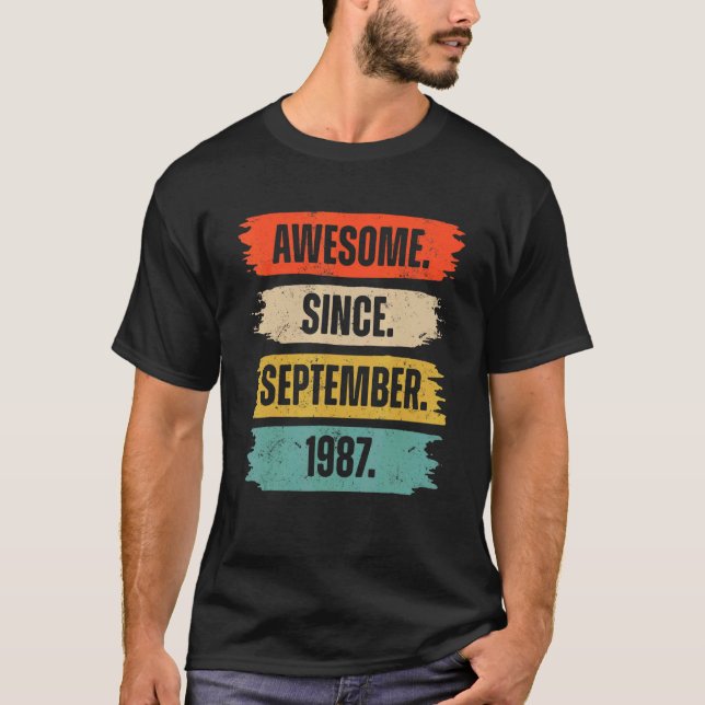 Camiseta Incrível Desde Setembro De 1987 35 Anos 35 Bi (Frente)