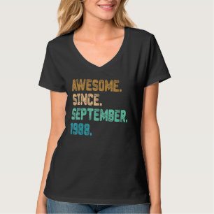 Camiseta Incrível desde setembro de 1988 Vintage 34º Aniver