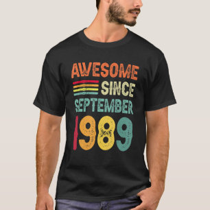 Camiseta Incrível Desde setembro de 1989 33º Aniversário 33
