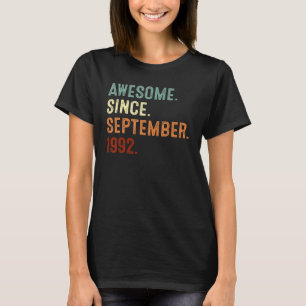 Camiseta Incrível Desde Setembro De 1992 aniversário de 30