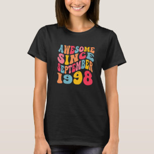 Camiseta Incrível desde setembro de 1998 24 anos retrô 24º
