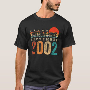 Camiseta Incrível Desde setembro de 2002 20 Aniversário de