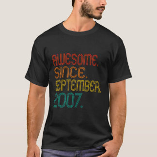 Camiseta Incrível Desde setembro de 2007 Homens Mulheres An