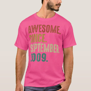 Camiseta Incrível desde setembro de 2009 Vintage 13 Birthda