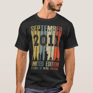 Camiseta Incrível desde setembro de 2011 Vintage 11 Birthda