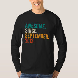 Camiseta Incrível Desde Setembro De 2012 10º Aniversário 1