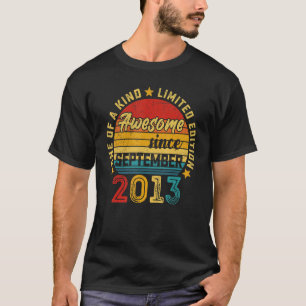 Camiseta Incrível Desde setembro de 2013 9º Aniversário 9 A
