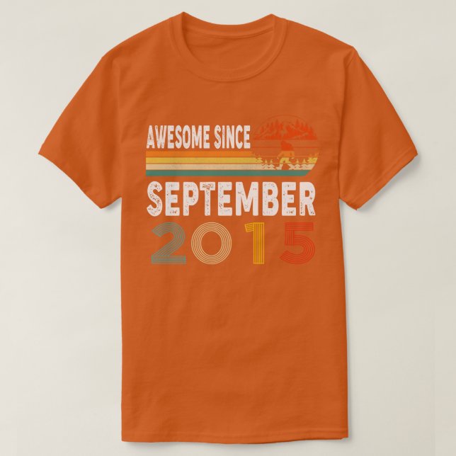 Camiseta Incrível Desde Setembro De 2015 (Frente do Design)
