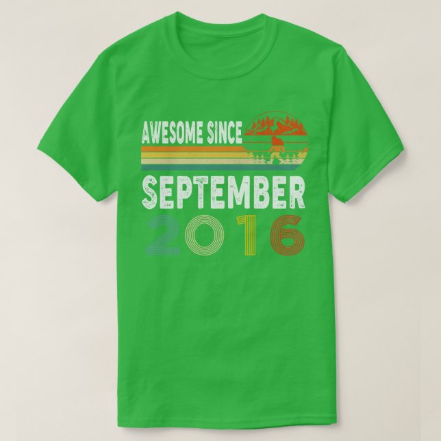 Camiseta Incrível Desde Setembro De 2016 (Frente do Design)