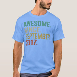 Camiseta Incrível desde setembro de 2017 Vintage 5 Birthday
