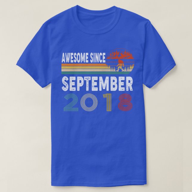 Camiseta Incrível Desde Setembro De 2018 (Frente do Design)