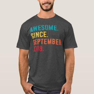Camiseta Incrível desde setembro de 2018 4º Aniversário Pre