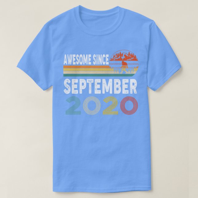 Camiseta Incrível Desde Setembro De 2020 (Frente do Design)