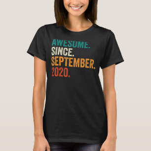 Camiseta Incrível Desde setembro de 2020 segundo aniversári