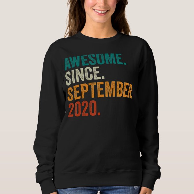 Camiseta Incrível Desde setembro de 2020 segundo aniversári (Frente)