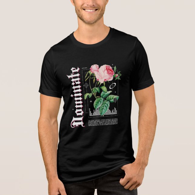 Camiseta incrível design de flores (Frente)