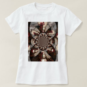 Camiseta Incrível Design de Padrão de Caleidoscópio Snowman