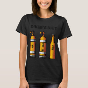 Camiseta Incrível Dieta de Cerveja para Divers de Mergulho 
