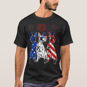 Camiseta Incrível Doberman Dog American Flag 4 De Julho T-S