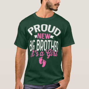 Camiseta Incrível e Legal Novo Irmão Grande É Uma Garota Ge