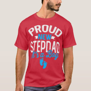 Camiseta Incrível e Legal Novo Stepdad É Um Menino Gênero R