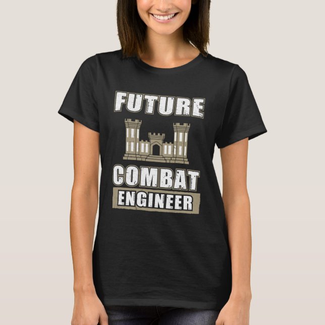 Camiseta Incrível Engenheiro De Combate Futuro Para Engenhe (Frente)