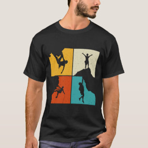 Camiseta Incrível Escalada de Rocha Retro Montanhista Alpin