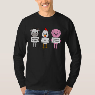 Camiseta Incrível Eu não como meus amigos Vegan Vegetarian