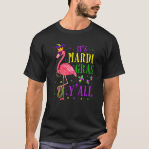 Camiseta Incrível Festa de Carnaval Flamingo Mardi Gras Fun