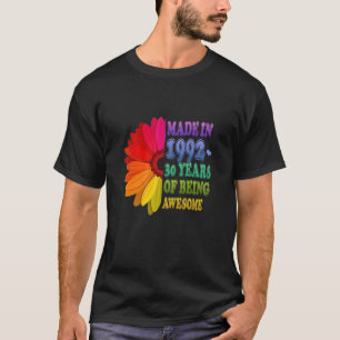 Camiseta Incrível Floral De 30 Anos Desde 1992 Oferece 30