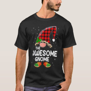 Camiseta Incrível Gnome Buffalo Plaid Família Correspondent