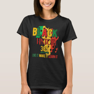 Camiseta Incrível História Negra 365 Dias Por Ano Viva Faça