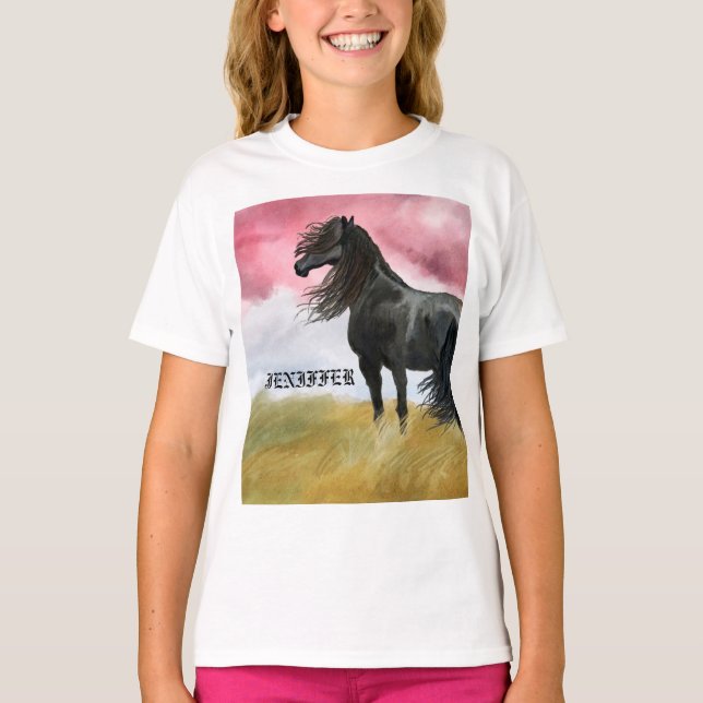Camiseta Incrível Horse Watercolor (Frente)