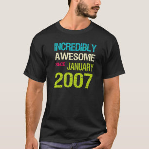 Camiseta Incrível Incrível Desde Aniversário De Janeiro De